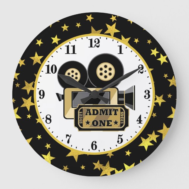 Reloj Redondo Grande amantes del cine lindo (Anverso)