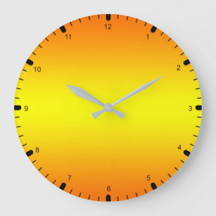Reloj Redondo Grande Amarillo anaranjado