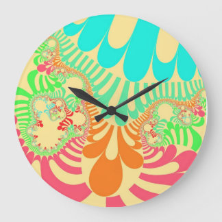 Reloj Redondo Grande Amarillo arcoiris