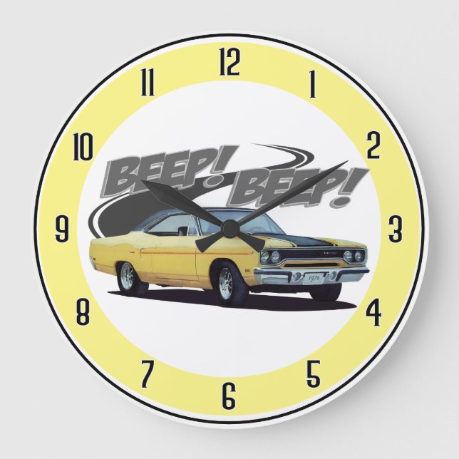 Reloj Redondo Grande Amarillo patito (Anverso)