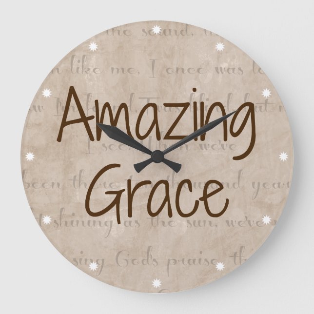 Reloj Redondo Grande Amazing Grace (Anverso)