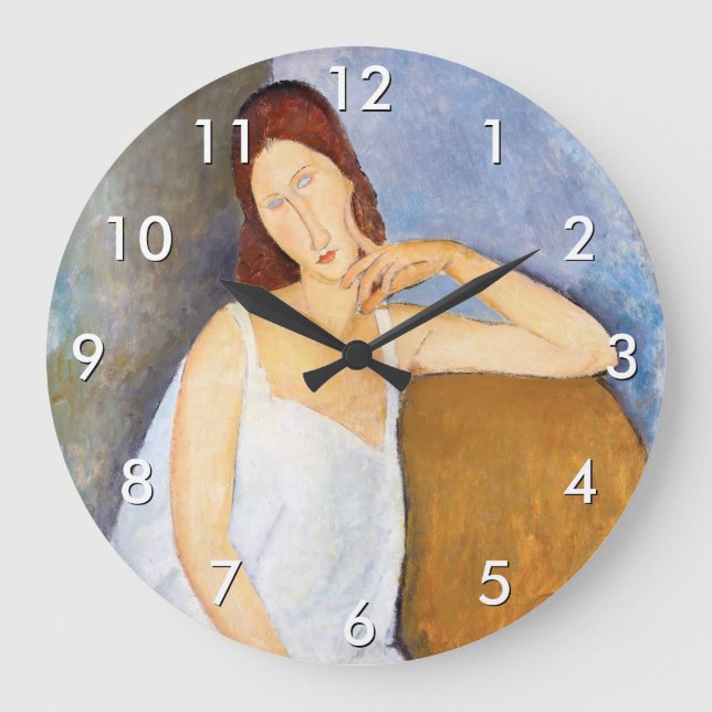 Reloj Redondo Grande Amedeo Modigliani - Jeanne Hebuterne (Anverso)