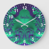 AMELIE ~ ¡WOW! Patrón fractal verde y púrpura ~