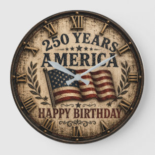 Reloj Redondo Grande America 250 Years Happy Birthday 