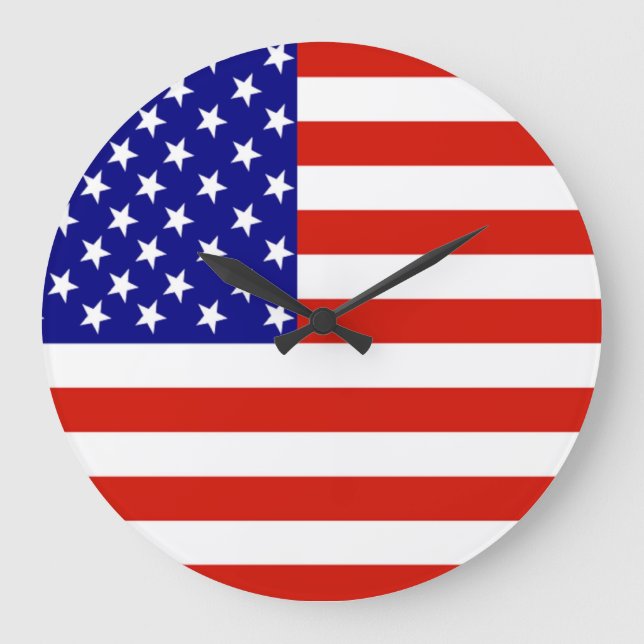 RELOJ REDONDO GRANDE AMERICAN FLAG (Anverso)