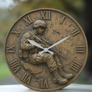 Reloj Redondo Grande American soldier military U.S. army veteran