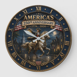 Reloj Redondo Grande America's 250th Anniversary 1776–2026 Revolutionar