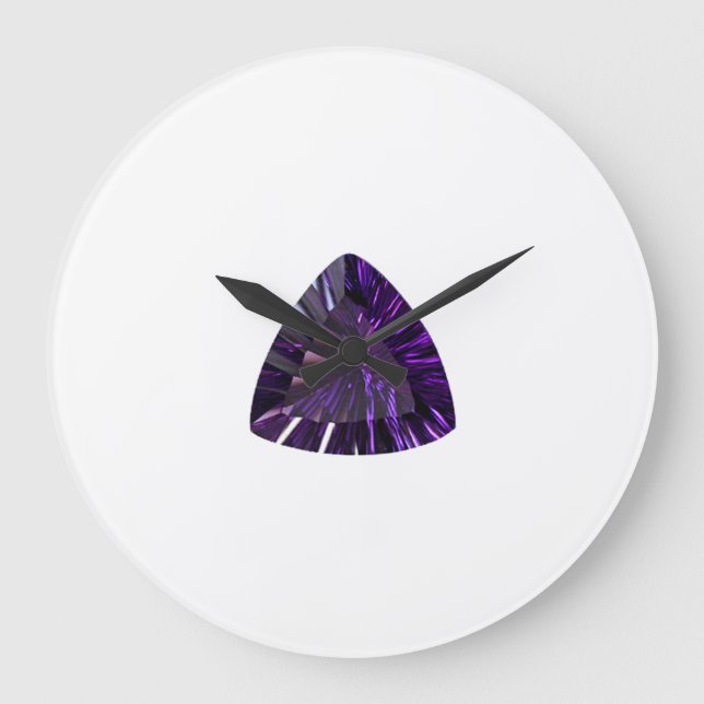 Reloj Redondo Grande Amethyst, Febrero Birthstone Purple (Anverso)