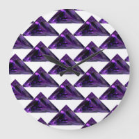 Amethyst, Febrero Birthstone Purple Large Clock
