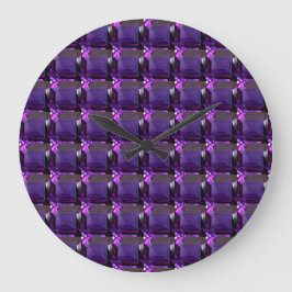 Reloj Redondo Grande Amethyst Gemstone Purple