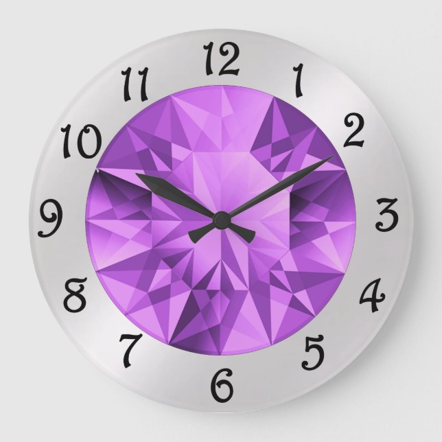 Reloj Redondo Grande Amethyst large clock (Anverso)