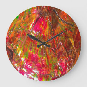 Reloj Redondo Grande Ammolita del atardecer tropical caído
