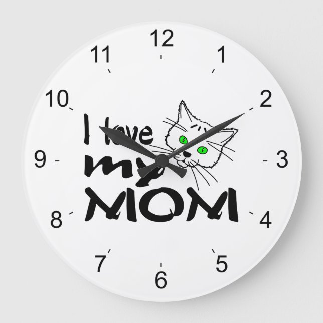 Reloj Redondo Grande Amo A Mi Mamá (Anverso)