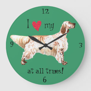 Reloj Redondo Grande Amo a mi organismo inglés