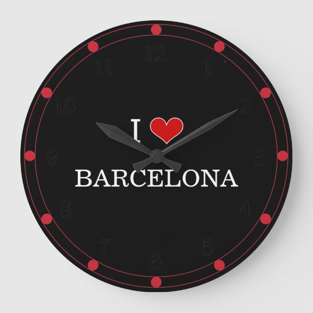 Reloj Redondo Grande Amo Barcelona (Anverso)