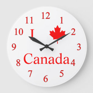 Reloj Redondo Grande Amo Canadá