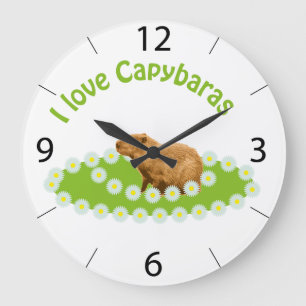 Reloj Redondo Grande Amo Capybaras