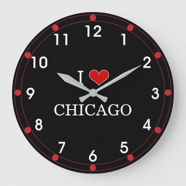 Reloj Redondo Grande Amo Chicago (Anverso)