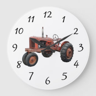 Reloj Redondo Grande Amo Esos Antiguos Tractores Rustos
