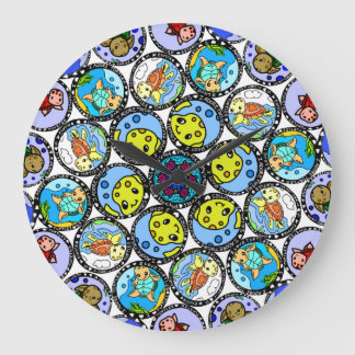 Reloj Redondo Grande Amo la funda de teléfono de tortugas