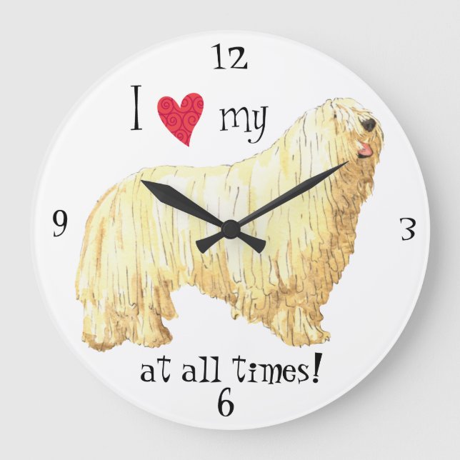 Reloj Redondo Grande Amo mi Komondor (Anverso)