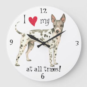 Reloj Redondo Grande Amo mi miedo sin pelo estadounidense