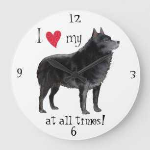 Reloj Redondo Grande Amo mi Schipperke