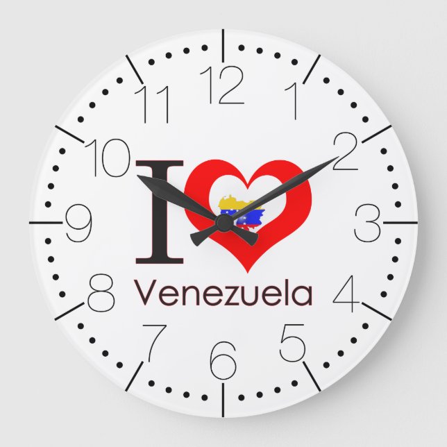 Reloj Redondo Grande Amo Venezuela (Anverso)