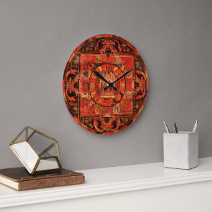 Reloj Redondo Grande Amogapasha Mandala Wall Clock