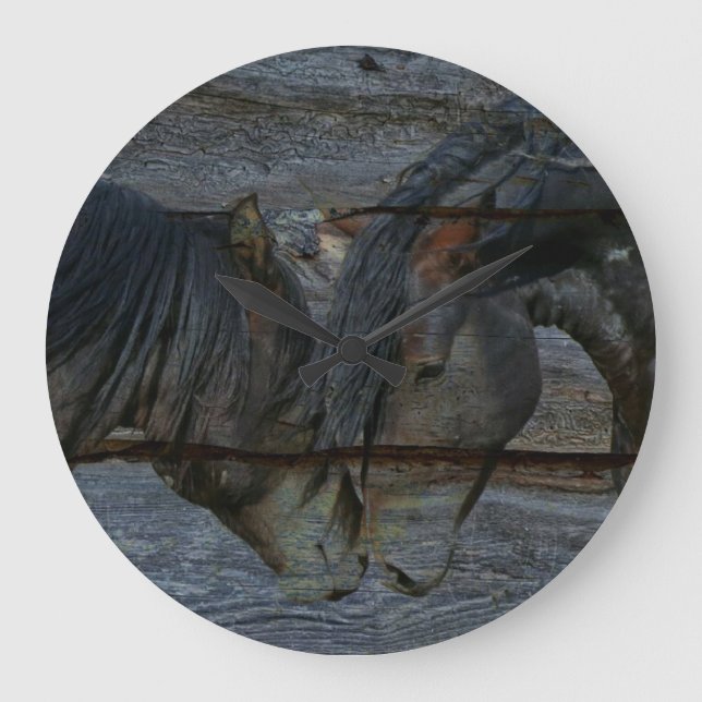 Reloj Redondo Grande Amor a los caballos (Anverso)