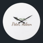 Reloj Redondo Grande amor añadir nombre simple texto editable mínimo rú<br><div class="desc">diseño</div>