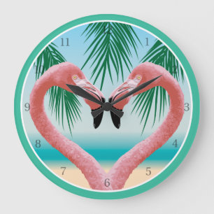 Reloj Redondo Grande Amor de Flamenco (San Valentín Tropical)