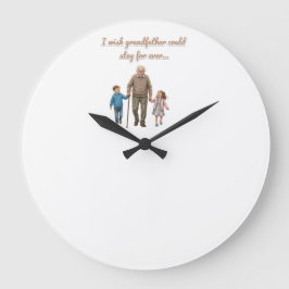 Reloj Redondo Grande Amor Eterno abuelo y nietos