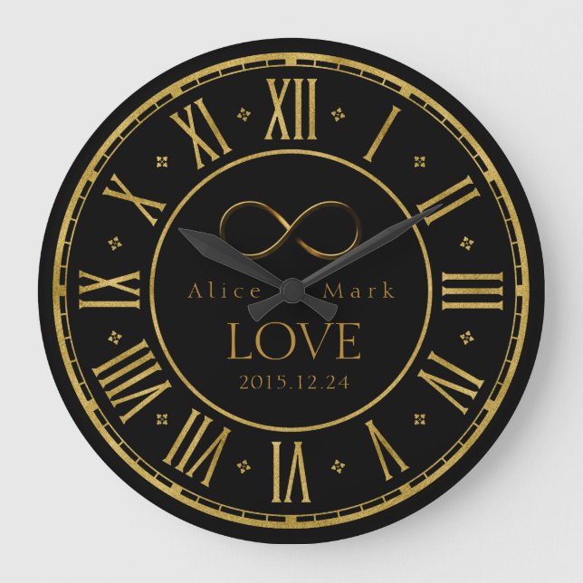 Reloj Redondo Grande Amor infinito | Regalos Geek (Anverso)