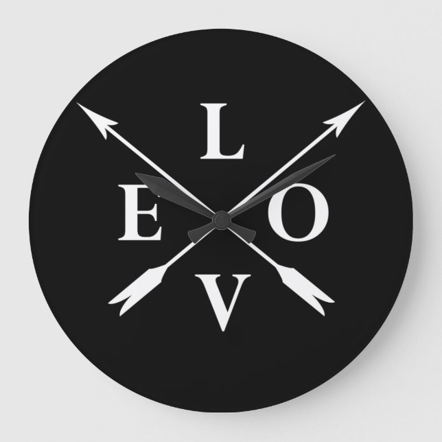 Reloj Redondo Grande amor monogramado (Anverso)
