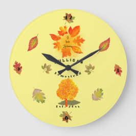 Reloj Redondo Grande Amor otoñal