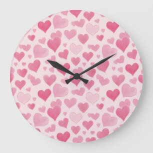 Reloj Redondo Grande Amor rosa