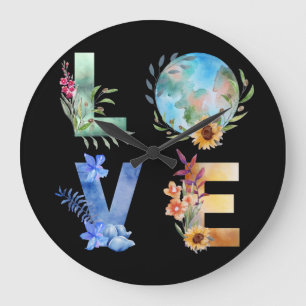 RELOJ REDONDO GRANDE AMOR SALVA NUESTRO PLANETA