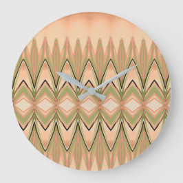 Reloj Redondo Grande An Amazing Design With Green And Coral