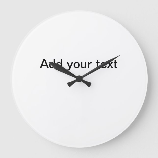 Reloj Redondo Grande añadir el texto simple personalizado mínimo person (Anverso)