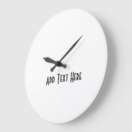 Reloj Redondo Grande Añadir texto aquí Color de la mano impreso Estilo