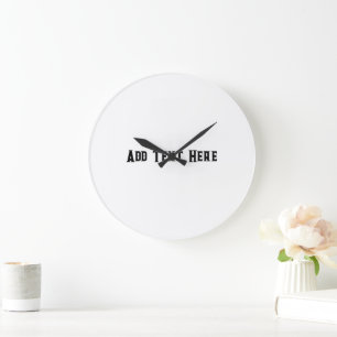 Reloj Redondo Grande Añadir texto aquí Imprimir redondo acrílico adorab