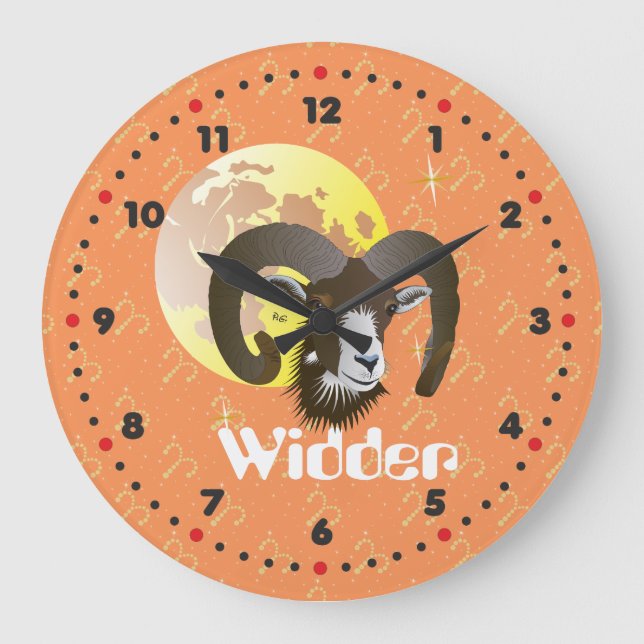 Reloj Redondo Grande Ancha 21. März bis 20. April Uhr (Anverso)