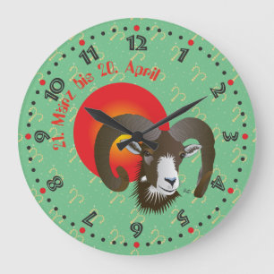 Reloj Redondo Grande Ancha 21. März bis 20. April Uhr
