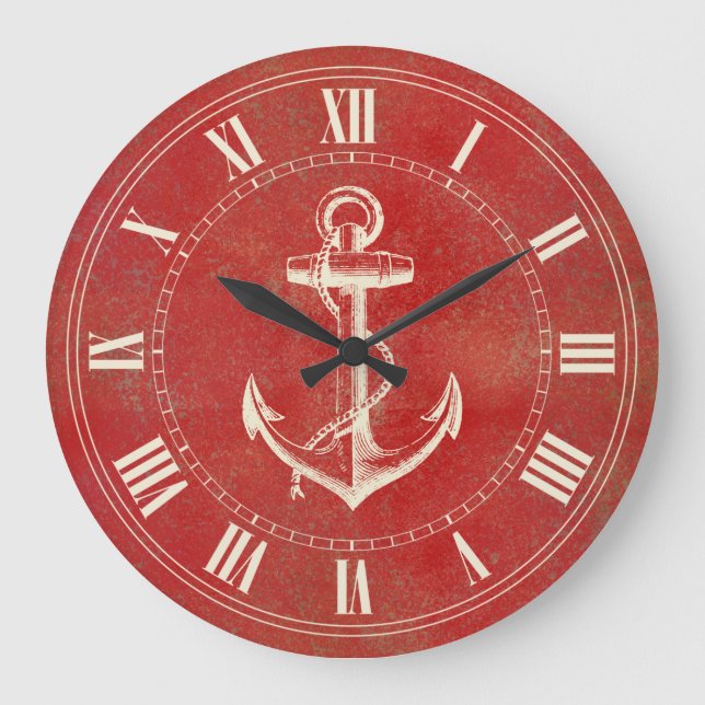 Reloj Redondo Grande Anchor Nautical (Anverso)