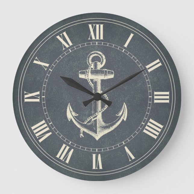 Reloj Redondo Grande Anchor Nautical (Anverso)
