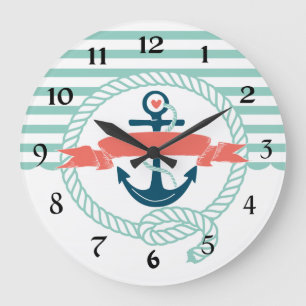 Reloj Redondo Grande Anchors Nautical