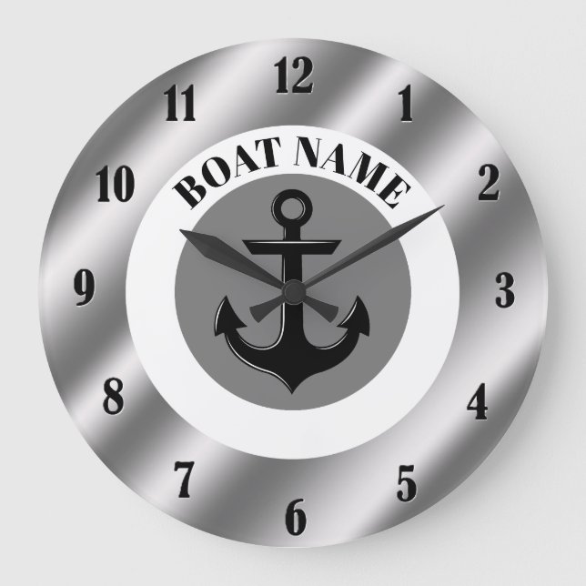 Reloj Redondo Grande Ancla (Anverso)