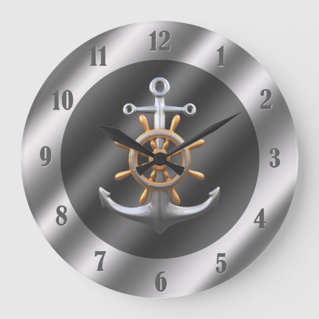 Reloj Redondo Grande Ancla (Anverso)
