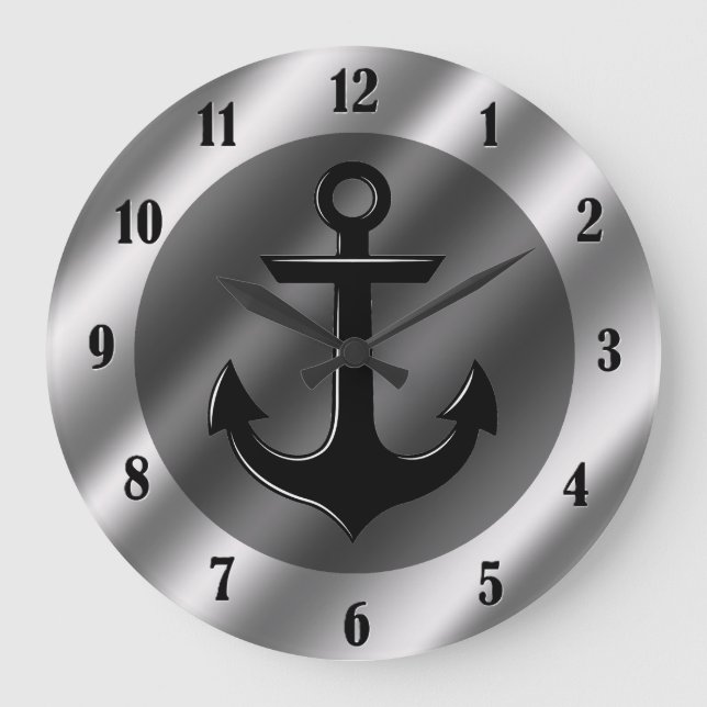 Reloj Redondo Grande Ancla (Anverso)